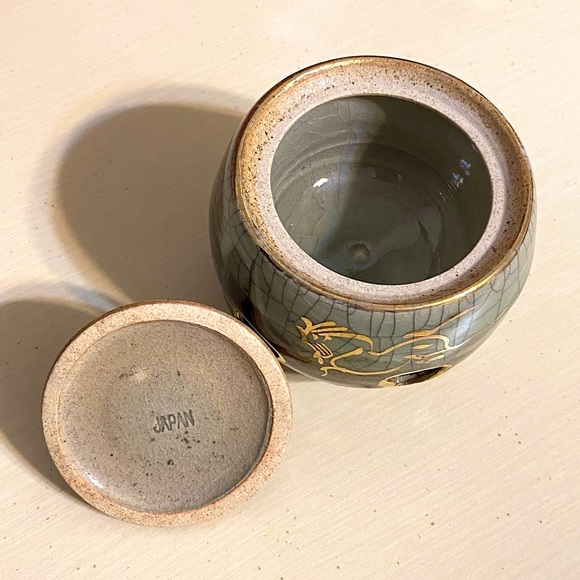 1940βs 6-Piece Japanese Somayaki Double-Wall Tea Set - Picture 14 of 15